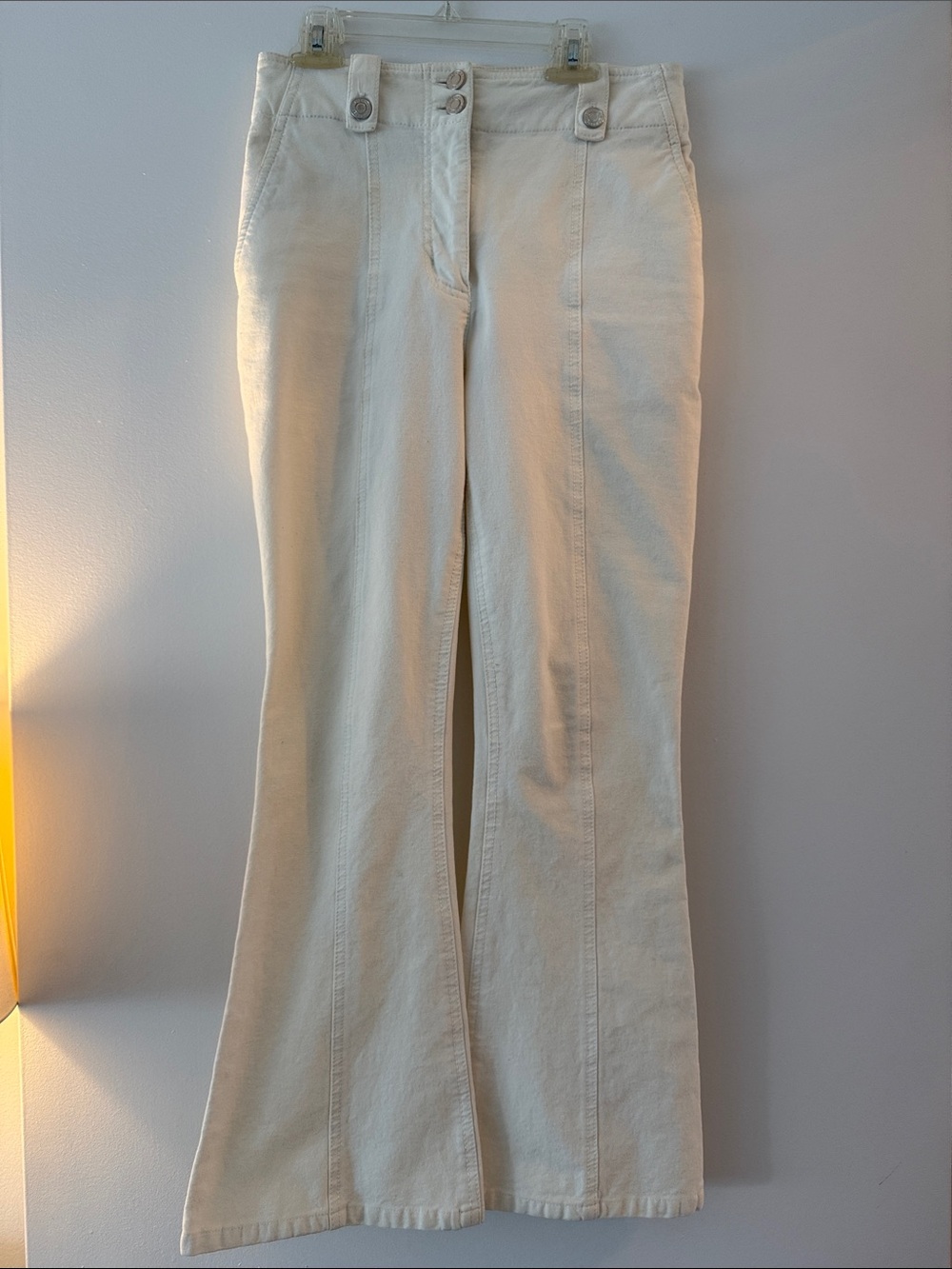 Derek Lam 10 Crosby Cream Flare Jeans